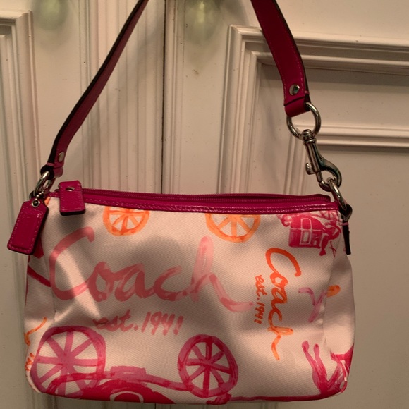 Coach Handbags - Hot pink and orange coach bag